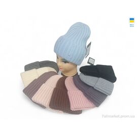 Жіноча шапка Зима 430 mix (5 шт. р.сіткаOne size) "Mabi" недорого оптом від прямого постачальника