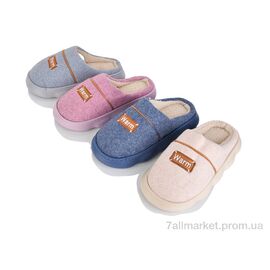 Фотография Тапки женские для дома зима Ж812 mix (12 пар р.36-41) "Progress" недорого оптом от прямого поставщика