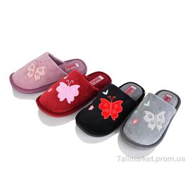 Фотография Тапки женские для дома зима Ж8129 mix (12 пар р.36-41) "Progress" недорого оптом от прямого поставщика