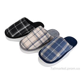 Фотография Тапки мужские домашние Весна/осень М376 mix (12 пар р.41-46) "Progress" недорого оптом от прямого поставщика