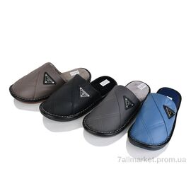 Фотография Тапки мужские домашние Весна/осень М6046 mix (12 пар р.42-47) "Progress" недорого оптом от прямого поставщика