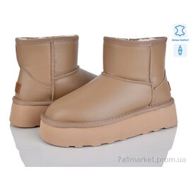 Уггі жіночі утеплені Зима 4224-5854-1 camel (6 пар р.36-41) "Мир" недорого оптом від прямого постачальника