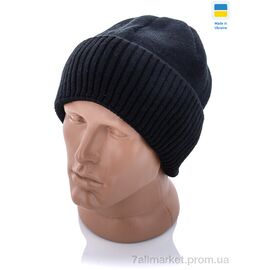 Шапка чоловіча Зима 001-3 чорний (5 шт. р.сіткаOne size) "Kindzer" недорого оптом від прямого постачальника