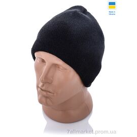 Шапка чоловіча Зима 002-3 чорний (5 шт. р.сіткаOne size) "Kindzer" недорого оптом від прямого постачальника