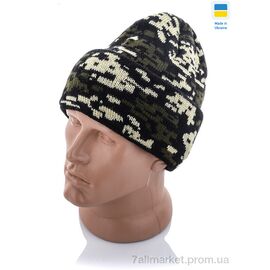 Шапка чоловіча Зима AC003-3 black (5 шт. р.сіткаOne size) "Kindzer" недорого оптом від прямого постачальника