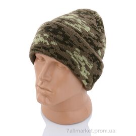 Шапка чоловіча Зима 10 khaki (5 шт. р.сіткаOne size) "Kindzer" недорого оптом від прямого постачальника