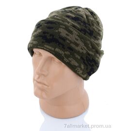Шапка чоловіча Зима 13 green (5 шт. р.сіткаOne size) "Kindzer" недорого оптом від прямого постачальника