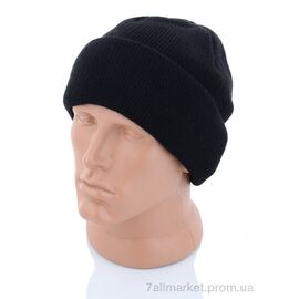 Шапка чоловіча Зима 14 black (5 шт. р.сіткаOne size) "Kindzer" недорого оптом від прямого постачальника