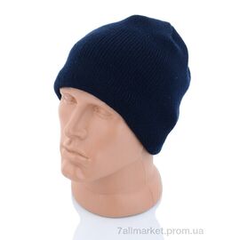 Шапка чоловіча Зима 19 navy (5 шт. р.сіткаOne size) "Kindzer" недорого оптом від прямого постачальника