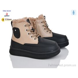 Черевики дитячі зручні Зима HB612 khaki-black (6 пар р.28-33) "Clibee-Doremi" недорого оптом від прямого постачальника