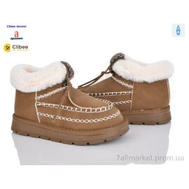 Черевики дитячі зручні Зима E2 brown-khaki (8 пар р.33-38) "Clibee-Doremi" недорого оптом від прямого постачальника