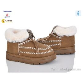 Черевики дитячі зручні Зима E3 brown-khaki (8 пар р.28-32) "Clibee-Doremi" недорого оптом від прямого постачальника