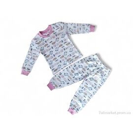 Дитяча піжама Весна/осінь 14450 рожевий (4 шт. р.сітка1-4) "Kids-modnik" недорого оптом від прямого постачальника