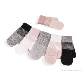 Фотография Варежки для женщин Зима 7289 mix (12 шт. р.сетка 6,5-8,5) "KUINH" недорого оптом от прямого поставщика