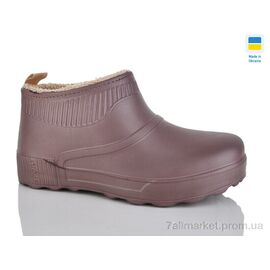 Фотография Галоши женские зима 25 коричневий (8 пар р.37-41) "Зручне взуття" недорого оптом от прямого поставщика