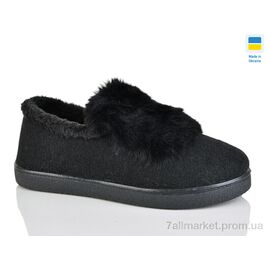 Тапки жіночі для будинку Зима 28 чорний (6 пар р.37-41) "Зручне взуття" недорого оптом від прямого постачальника