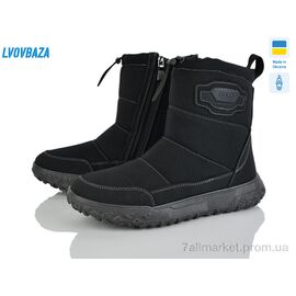 Дутики чоловічі Зима Dago М24-04 чорний (6 пар р.41-45) "Lvovbaza" недорого оптом від прямого постачальника