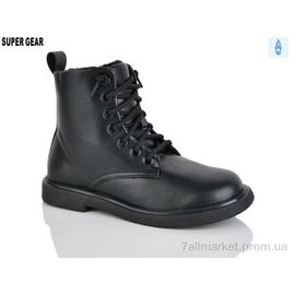 Фотография Ботинки детские удобные зима A099 black (10 пар р.32-38) "Super Gear" недорого оптом от прямого поставщика
