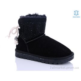 Фотография Угги детские утепленные зима W1-100-2 black (8 пар р.33-37) "Waldem" недорого оптом от прямого поставщика