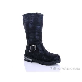 Фотография Сапоги детские красивые зима W121 black (8 пар р.32-37) "Waldem" недорого оптом от прямого поставщика