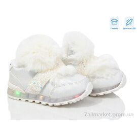 Фотография Кроссовки детские модные Весна/осень WM20 white (6 пар р.20-25) "Waldem" недорого оптом от прямого поставщика