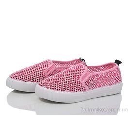 Фотография Слипоны детские без шнурков Лето WH02 рожевий (6 пар р.31-36) "Waldem" недорого оптом от прямого поставщика