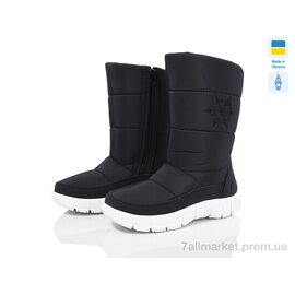 Фотография Дутики женские утепленные зима 303 БП чорний (6 пар р.36-41) "Favorit" недорого оптом от прямого поставщика