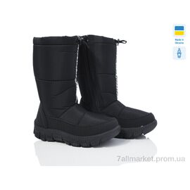 Дутики жіночі утеплені Зима 304 ЧП чорний (6 пар р.36-41) "Favorit" недорого оптом від прямого постачальника