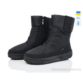 Дутики жіночі утеплені Зима 702-5 чорний (6 пар р.38-42) "Favorit" недорого оптом від прямого постачальника