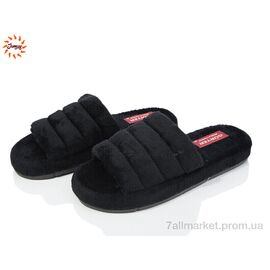 Тапки жіночі для будинку Весна/осінь 0H чорний (8 пар р.37-40) "Jumay" недорого оптом від прямого постачальника