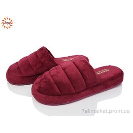 Тапки жіночі для будинку Весна/осінь 3H бордо (8 пар р.37-40) "Jumay" недорого оптом від прямого постачальника