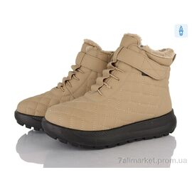 Фотография Ботинки женские стильные зима 60977 beige (8 пар р.37-42) "Baolikang" недорого оптом от прямого поставщика