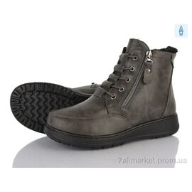 Фотография Ботинки женские стильные зима 60922 grey (8 пар р.37-42) "Baolikang" недорого оптом от прямого поставщика