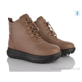 Фотография Ботинки женские стильные зима 60999 brown (8 пар р.37-42) "Baolikang" недорого оптом от прямого поставщика