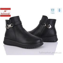 Фотография Ботинки женские стильные зима F635-1 (8 пар р.36-41) "Saimaoji" недорого оптом от прямого поставщика