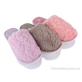 Фотография Тапки женские для дома зима M12 mix (12 пар р.36-41) "Deshman" недорого оптом от прямого поставщика
