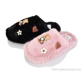 Тапки жіночі для будинку Зима 555-4 mix (12 пар р.36-41) "Lot Shoes" недорого оптом від прямого постачальника