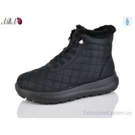 Черевики жіночі стильні Зима 60955 black (8 пар р.37-42) "Aba" недорого оптом від прямого постачальника