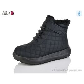 Черевики жіночі стильні Зима 60977 black (8 пар р.37-42) "Aba" недорого оптом від прямого постачальника