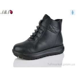 Черевики жіночі стильні Зима 60988 black (8 пар р.37-42) "Aba" недорого оптом від прямого постачальника