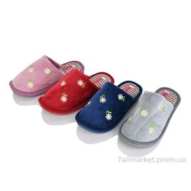 Фотография Тапки женские для дома Весна/осень Шльопки Ж 8132 mix (12 пар р.36-41) "Progress" недорого оптом от прямого поставщика