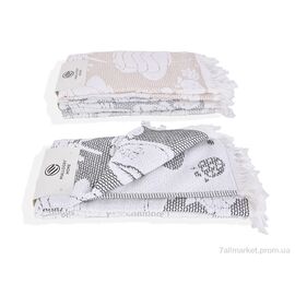 Фотография Полотенце  9155 (12001) mix 40x60см (12 шт. р.сетка One size) "Obuvok" недорого оптом от прямого поставщика