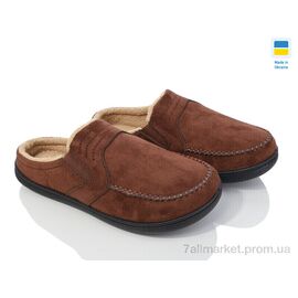 Тапки чоловічі домашні Весна/осінь T02 коричневий (8 пар р.41-46) "Golden Lion" недорого оптом від прямого постачальника