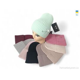Жіноча шапка Зима 0476 mix (5 шт. р.сіткаOne size) "Mabi" недорого оптом від прямого постачальника