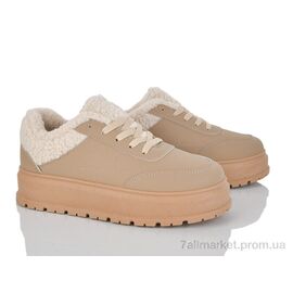 Фотография Кроссовки женские модные зима T018 khaki (8 пар р.36-41) "Baolikang" недорого оптом от прямого поставщика