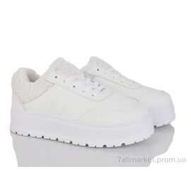 Фотография Кроссовки женские модные зима T018 white (8 пар р.36-41) "Baolikang" недорого оптом от прямого поставщика