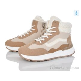 Фотография Ботинки женские стильные зима 8712 beige-khaki (8 пар р.36-41) "Baolikang" недорого оптом от прямого поставщика