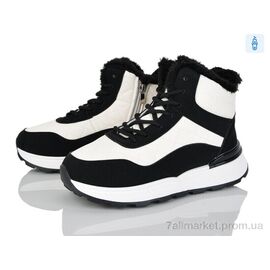 Фотография Ботинки женские стильные зима 8711 beige-black (8 пар р.36-41) "Baolikang" недорого оптом от прямого поставщика