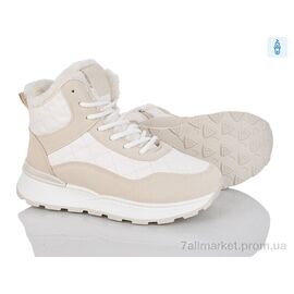 Фотография Ботинки женские стильные зима 8711 beige (8 пар р.36-41) "Baolikang" недорого оптом от прямого поставщика