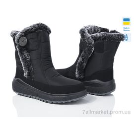 Дутики жіночі утеплені Зима C4 чорний (6 пар р.38-41) "Paolla" недорого оптом від прямого постачальника